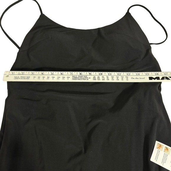 Mac Duggal Gown Low Back High Slit Dress Black Silver Size 8 - Picture 13 of 13